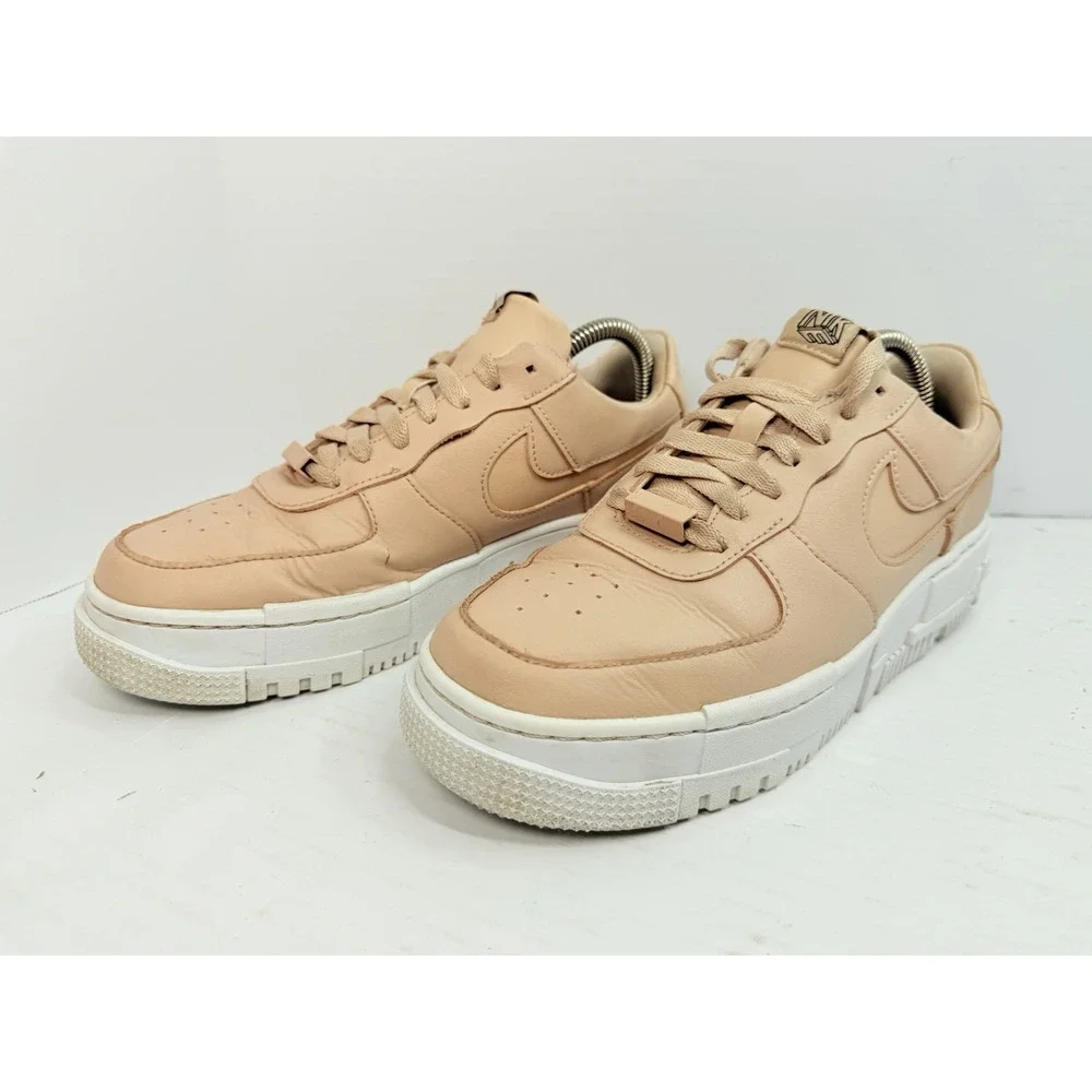 Nike Air Force 1 Pixel Particle Beige Women's 8.5 Pink CK6649-200 Sneakers